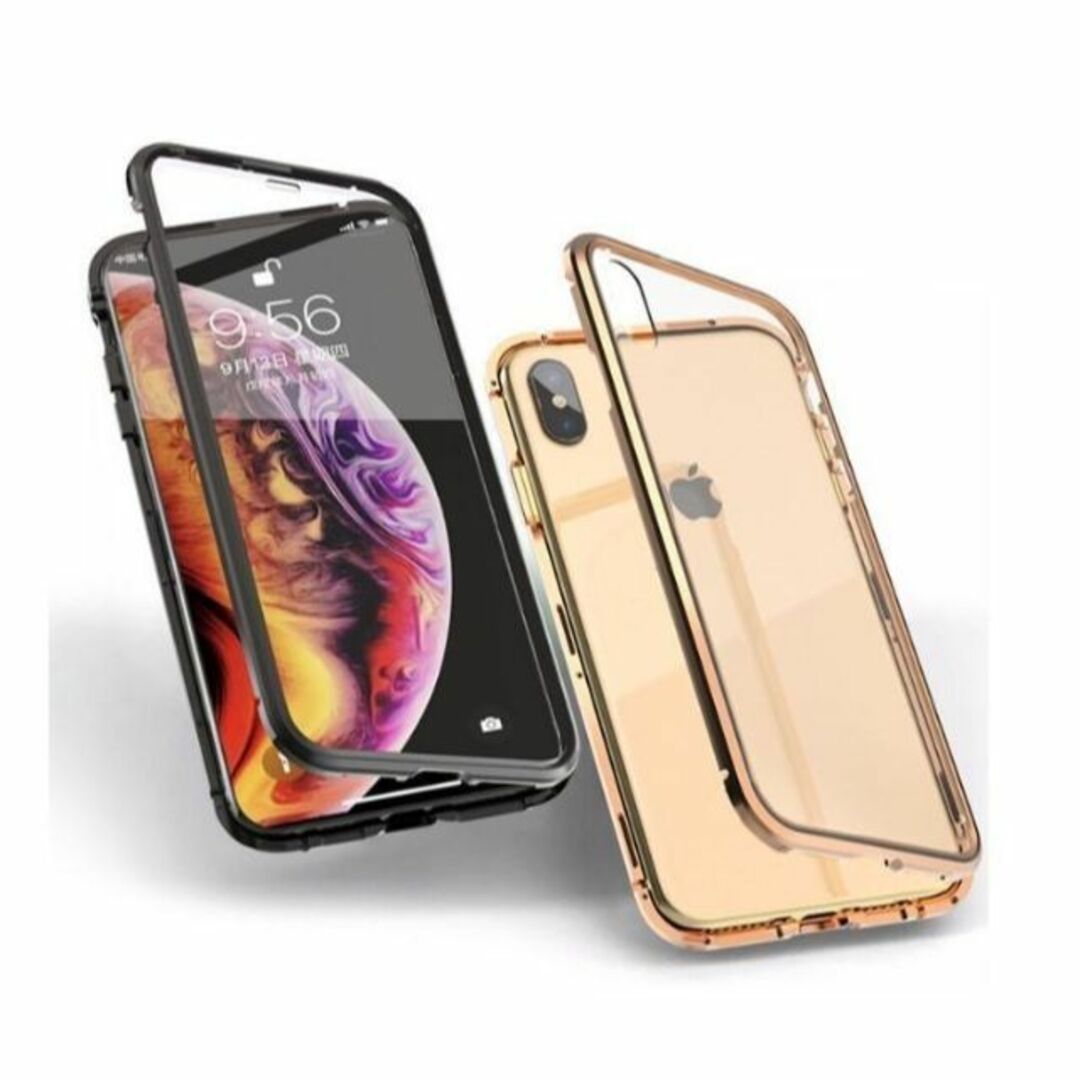 【新品】iPhoneケース iPhonexsカバー 両面保護 ガラスケース スマホ/家電/カメラのスマホアクセサリー(iPhoneケース)の商品写真