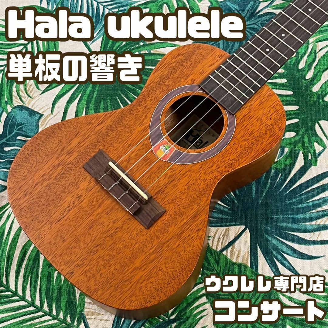 ukulele】マホガニー単板のコンサートウクレレ【ウクレレ専門店】　Hala　コンサートウクレレ