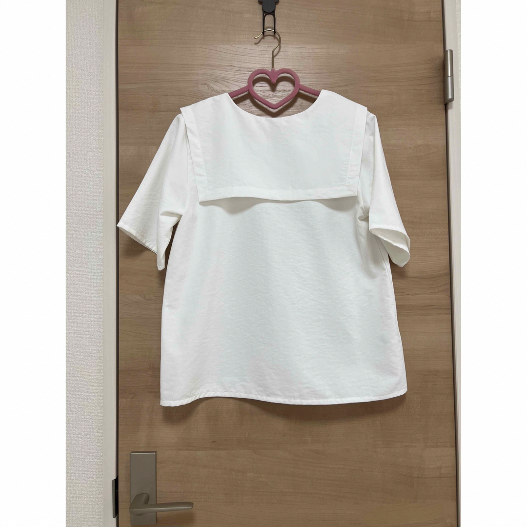 GU(ジーユー)のGU 2wayセーラーカラーブラウス♡美品 レディースのトップス(Tシャツ(半袖/袖なし))の商品写真