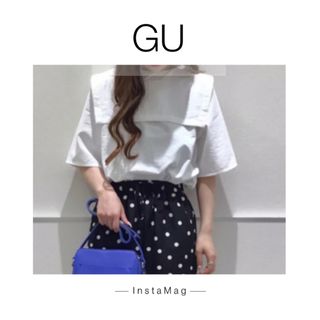 ジーユー(GU)のGU 2wayセーラーカラーブラウス♡美品(Tシャツ(半袖/袖なし))