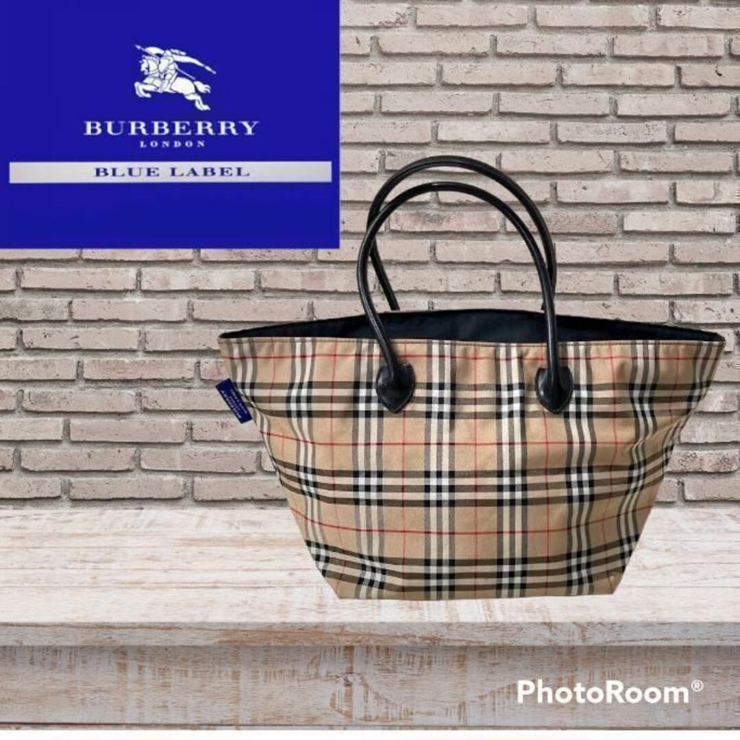 BURBERRY バーバリーブルーレーベル トートバッグ ハンドバッグ-