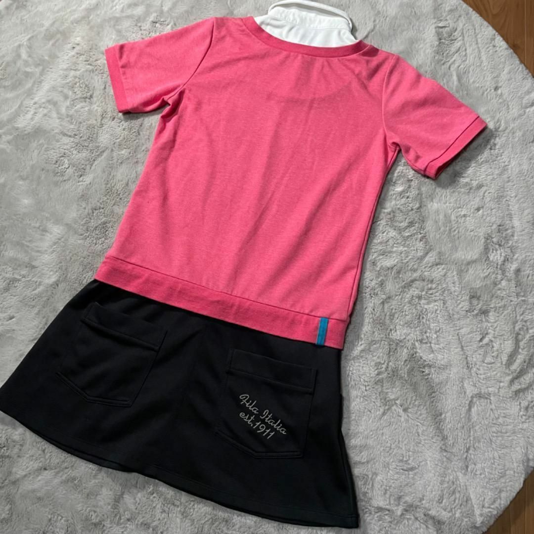 美品✨FILA GOLF フィラゴルフ　ポロシャツワンピース　ピンク　Lサイズ 2