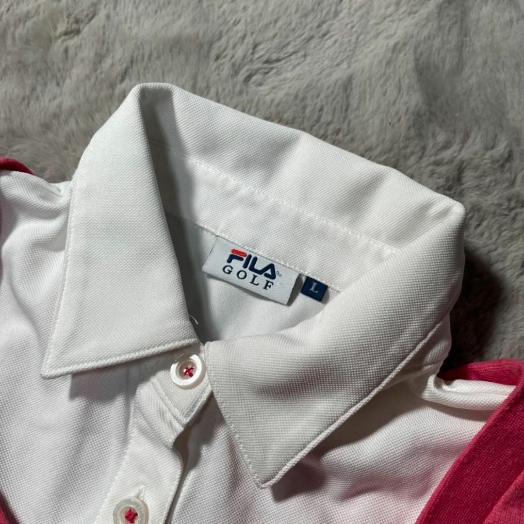 美品✨FILA GOLF フィラゴルフ　ポロシャツワンピース　ピンク　Lサイズ 4