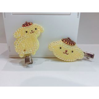 ポムポムプリン(ポムポムプリン)の前髪クリップ　ポムポムプリン　サンリオ(バレッタ/ヘアクリップ)