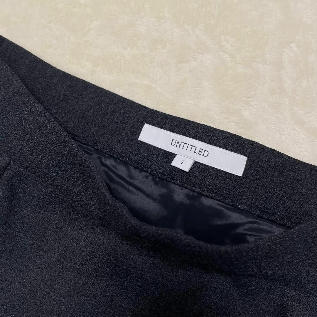 UNTITLED(アンタイトル)の極美品✨untitled アンタイトル　ウール100% ひざ丈スカート　Mサイズ レディースのスカート(ひざ丈スカート)の商品写真