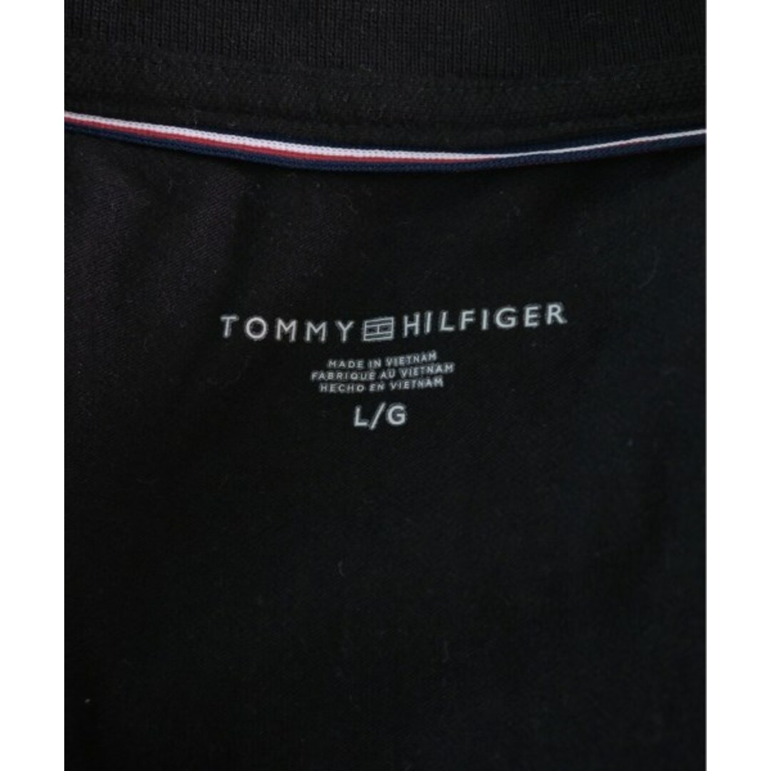 TOMMY HILFIGER(トミーヒルフィガー)のTOMMY HILFIGER トミーヒルフィガー ワンピース L 黒 【古着】【中古】 レディースのワンピース(ひざ丈ワンピース)の商品写真