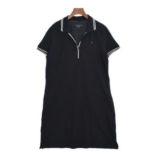 トミーヒルフィガー(TOMMY HILFIGER)のTOMMY HILFIGER トミーヒルフィガー ワンピース L 黒 【古着】【中古】(ひざ丈ワンピース)