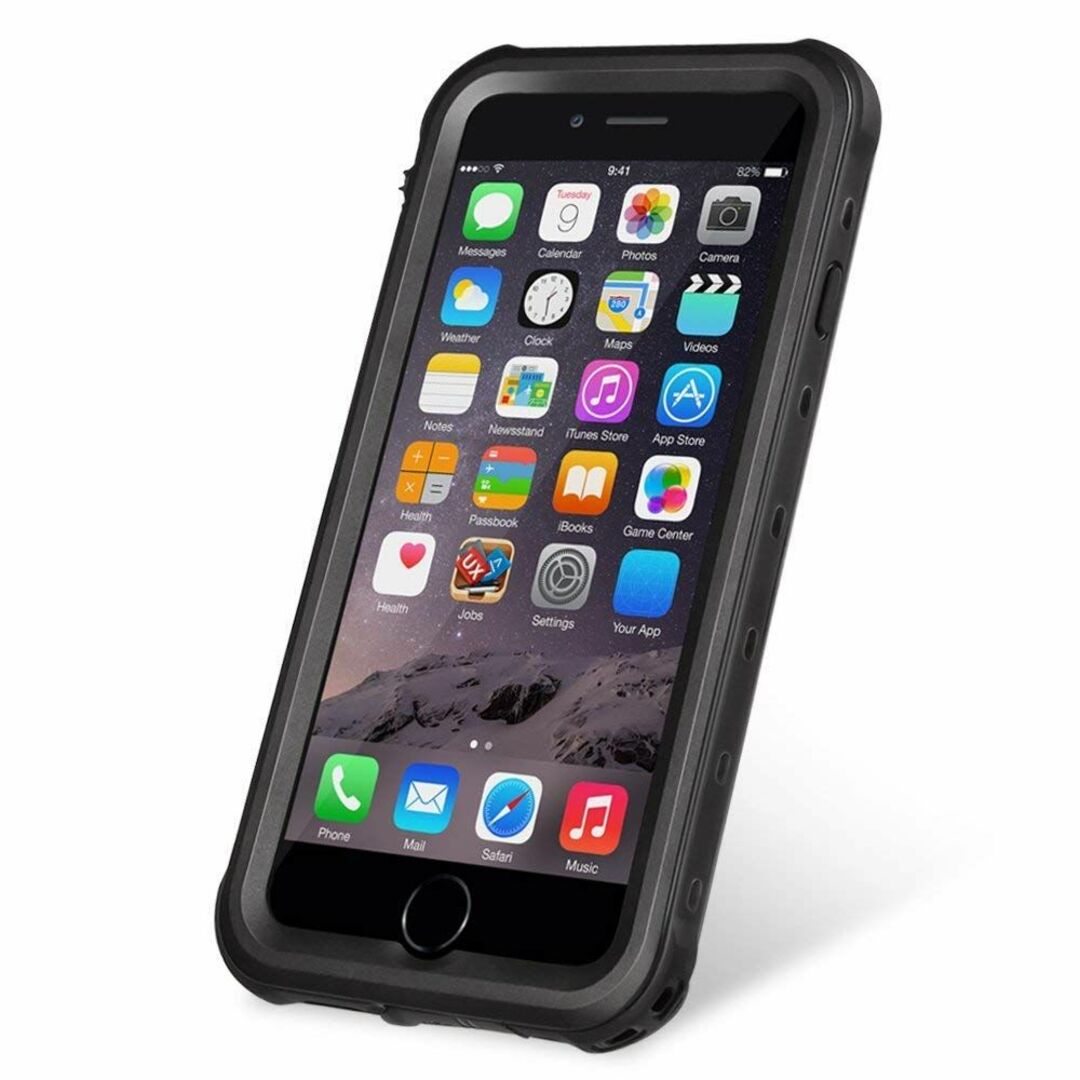 【色: 黒】iPhone8/7ケースDINGXIN 指紋認証対応 防水 防雪 防