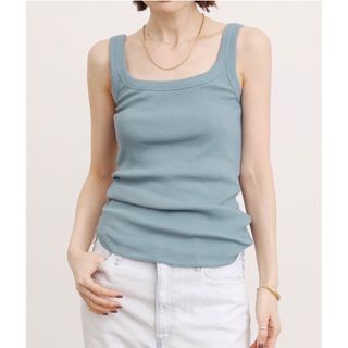 アパルトモンドゥーズィエムクラス(L'Appartement DEUXIEME CLASSE)のアパルトモンGOOD GRIEF SQUARE NECK TANK TOP難アリ(タンクトップ)