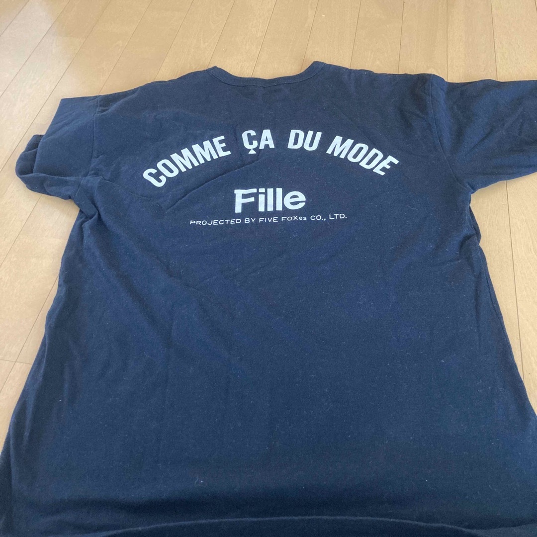 COMME CA DU MODE(コムサデモード)の大人用　COMSA 黒半袖Tシャツ　Lぐらいかと思います。 レディースのトップス(Tシャツ(半袖/袖なし))の商品写真