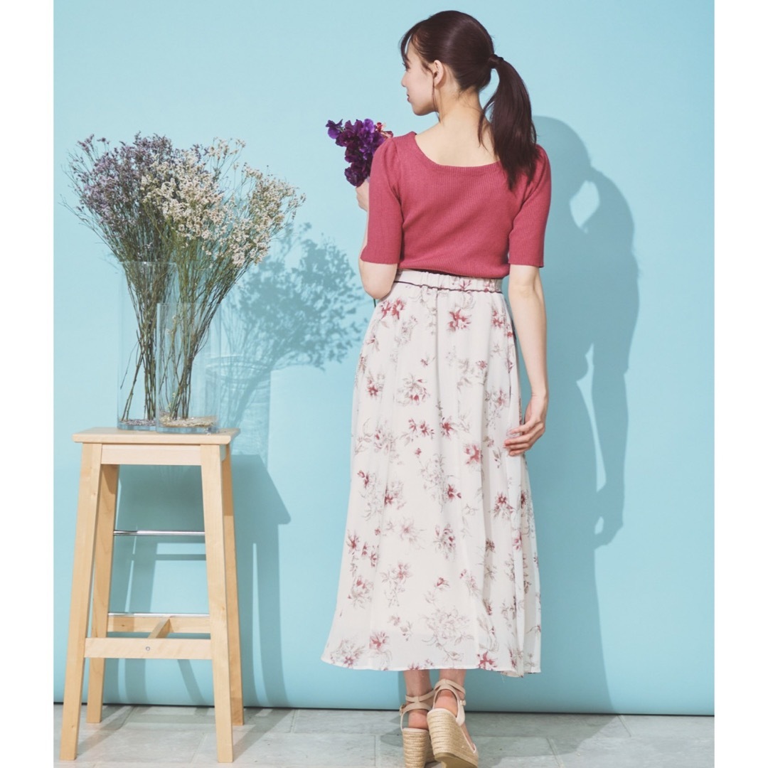 Noela(ノエラ)のNoela ペイントラインフラワースカート レディースのスカート(ロングスカート)の商品写真