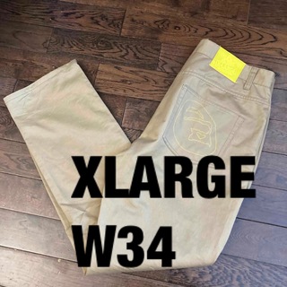 エクストララージ(XLARGE)のXlargeエクストララージチノパンツW34USAアメリカワークウェア(チノパン)