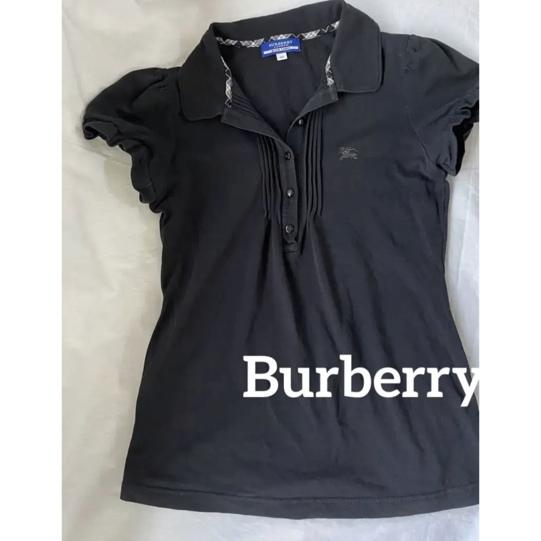 BURBERRY BLUE LABEL(バーバリーブルーレーベル)のBurberry London ブルーレーベル　ポロシャツ　フリル　ロゴ  レディースのトップス(ポロシャツ)の商品写真