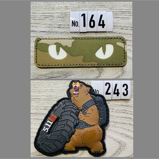 熊 bear  （243）☆ PVCワッペン ベルクロ付(個人装備)