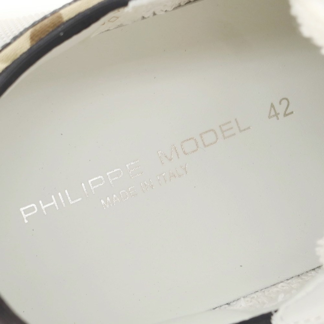 PHILIPPE MODEL(フィリップモデル)の【新品】フィリップモデル PHILIPPE MODEL EZE CC1 スニーカー ベージュxブラック【サイズ42】【メンズ】 メンズの靴/シューズ(スニーカー)の商品写真