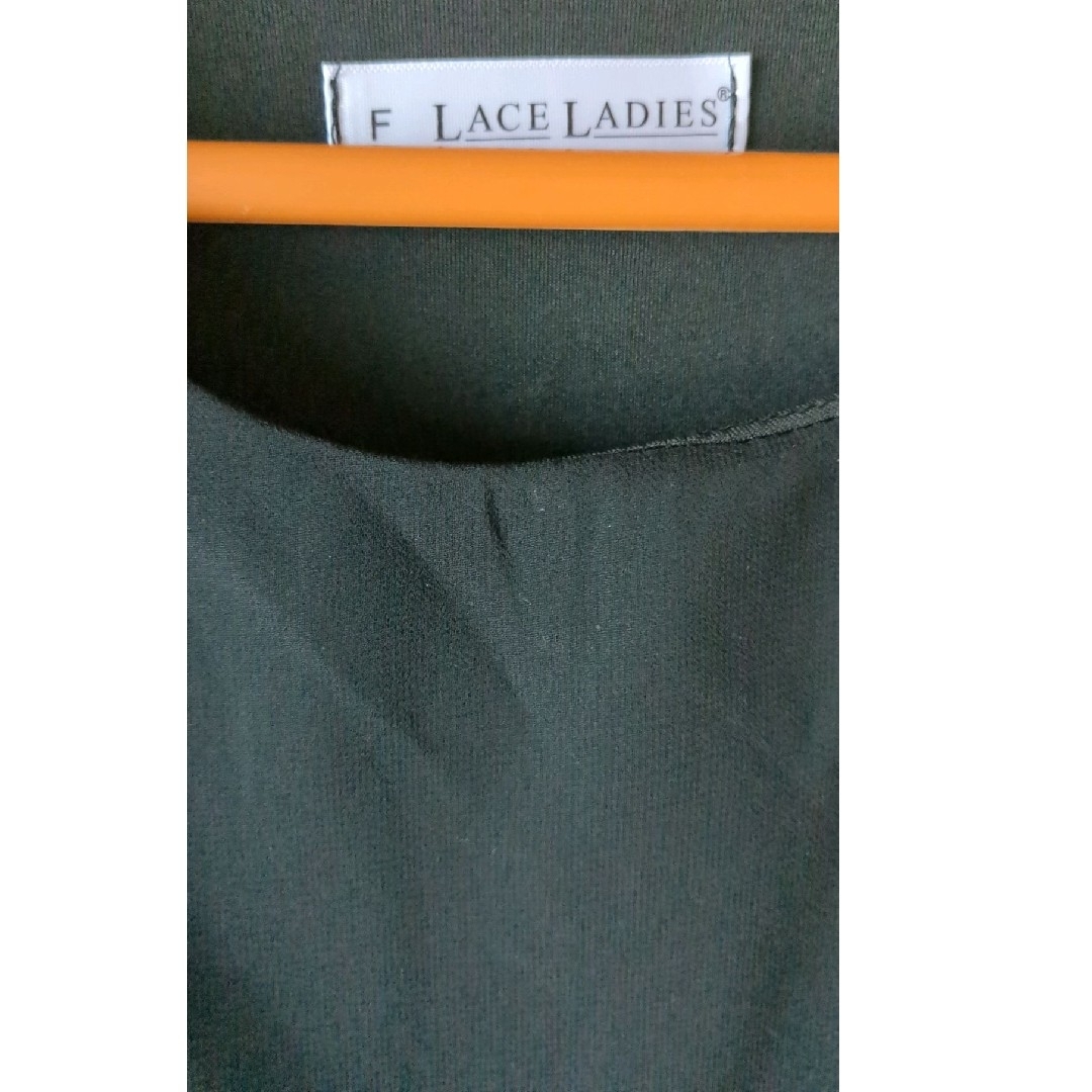 フォーマル　ブラック　カットソー レディースのトップス(カットソー(半袖/袖なし))の商品写真