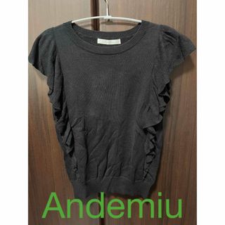 アンデミュウ(Andemiu)のアンデミュウ　Andemiu ニット　フリル袖(カットソー(半袖/袖なし))