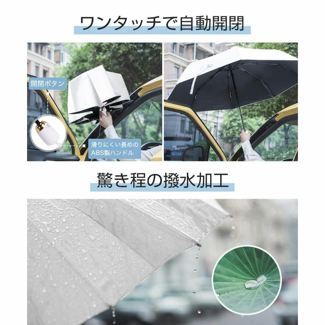 【2023新版 & 日焼け止め対策】 日傘 折りたたみ傘 UVカット 遮光 遮熱 2
