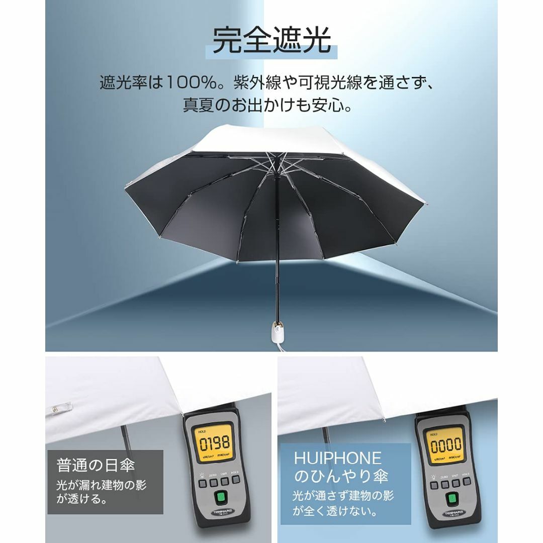 【2023新版 & 日焼け止め対策】 日傘 折りたたみ傘 UVカット 遮光 遮熱 5