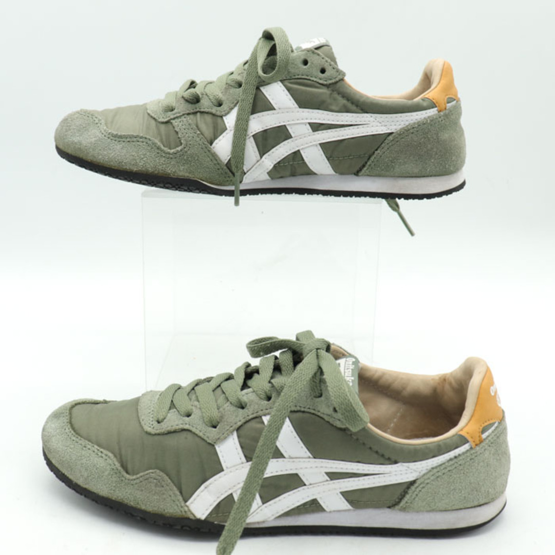 オニツカタイガー ローカットスニーカー セラーノ SERRANO 1183B400 シューズ 靴 レディース 24cmサイズ グリーン  ONITSUKA TIGER