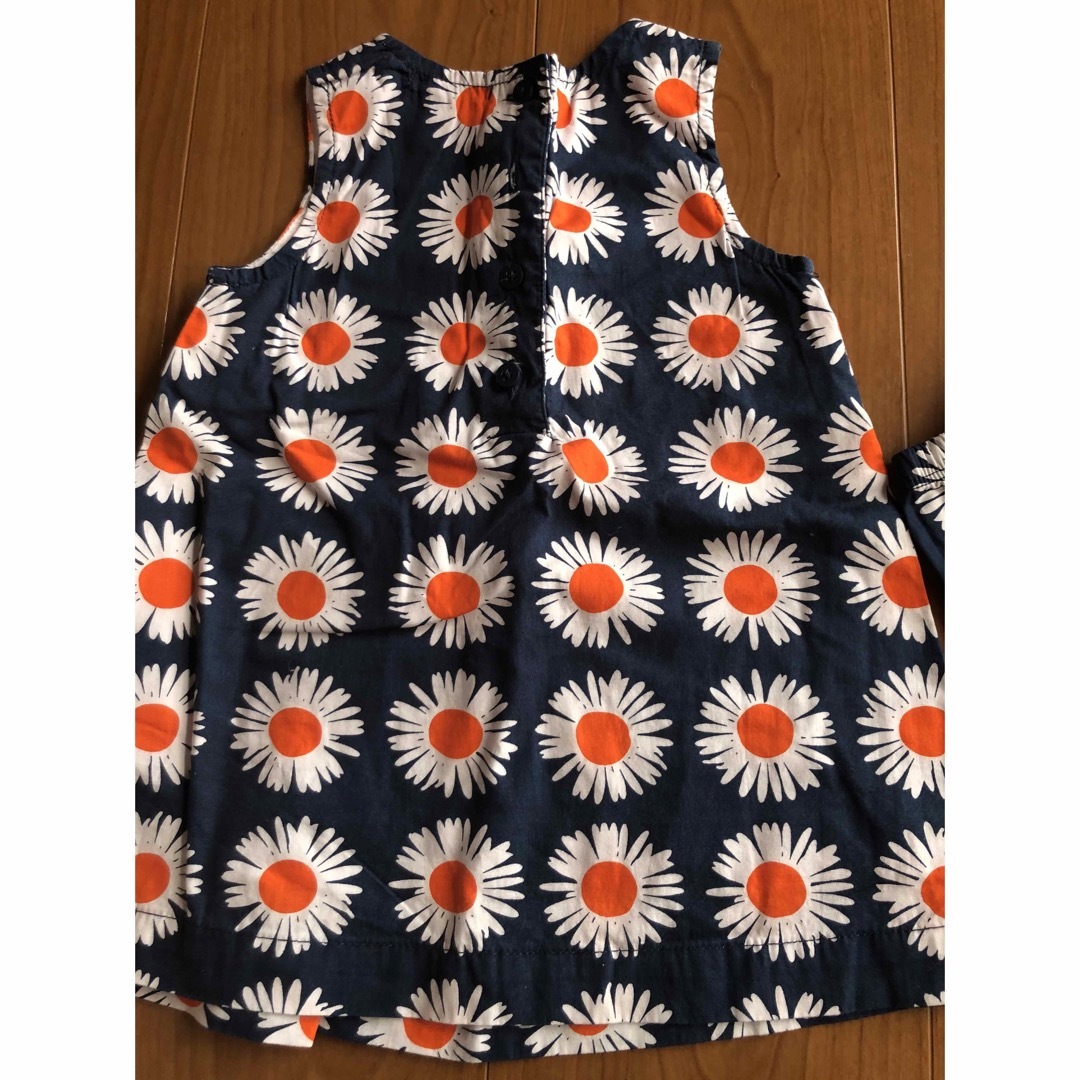 marimekko(マリメッコ)のjima様専用　マリメッコ　フラワーワンピース　80 キッズ/ベビー/マタニティのベビー服(~85cm)(ワンピース)の商品写真