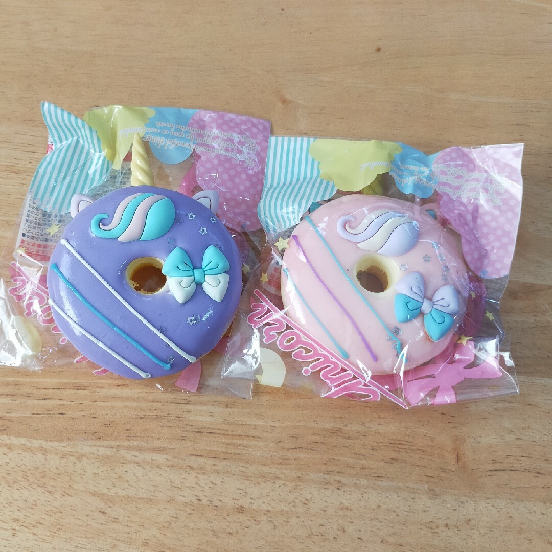 ユニコーン ドーナツ ぷにぷに スクイーズ 2個セット リボンの通販 by