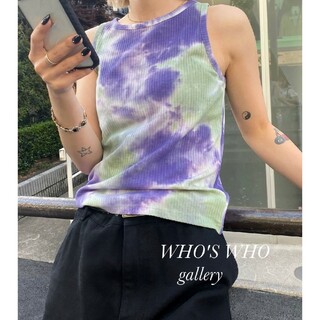 フーズフーギャラリー(WHO'S WHO gallery)の新品 WHO'S WHO gallery タイダイコンパクトタンク(タンクトップ)