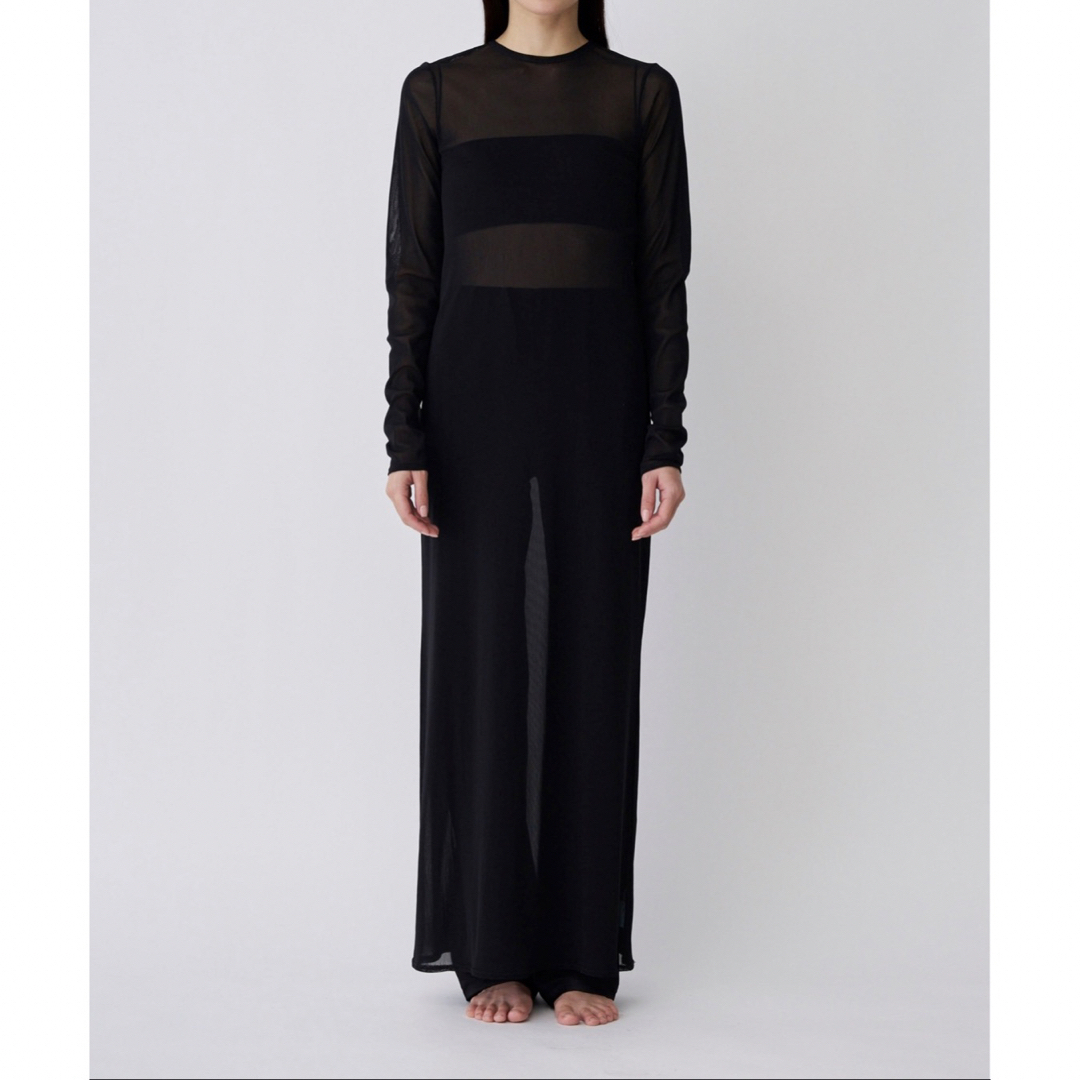 enof sheer stretch onepiece - ロングワンピース/マキシワンピース