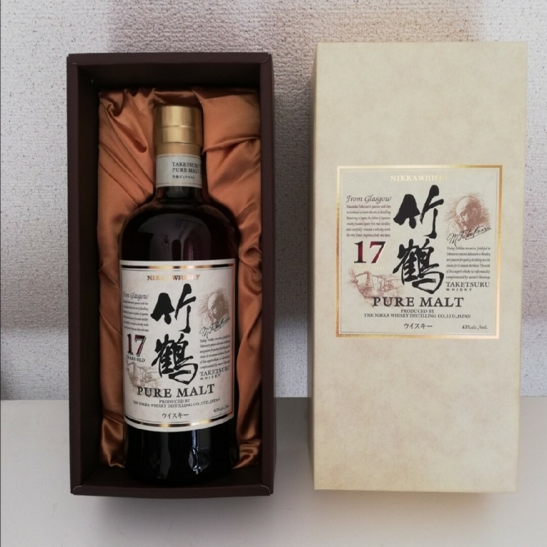 終売品】竹鶴 17年 700ml ピュアモルトウイスキー 箱付き ビンテージ