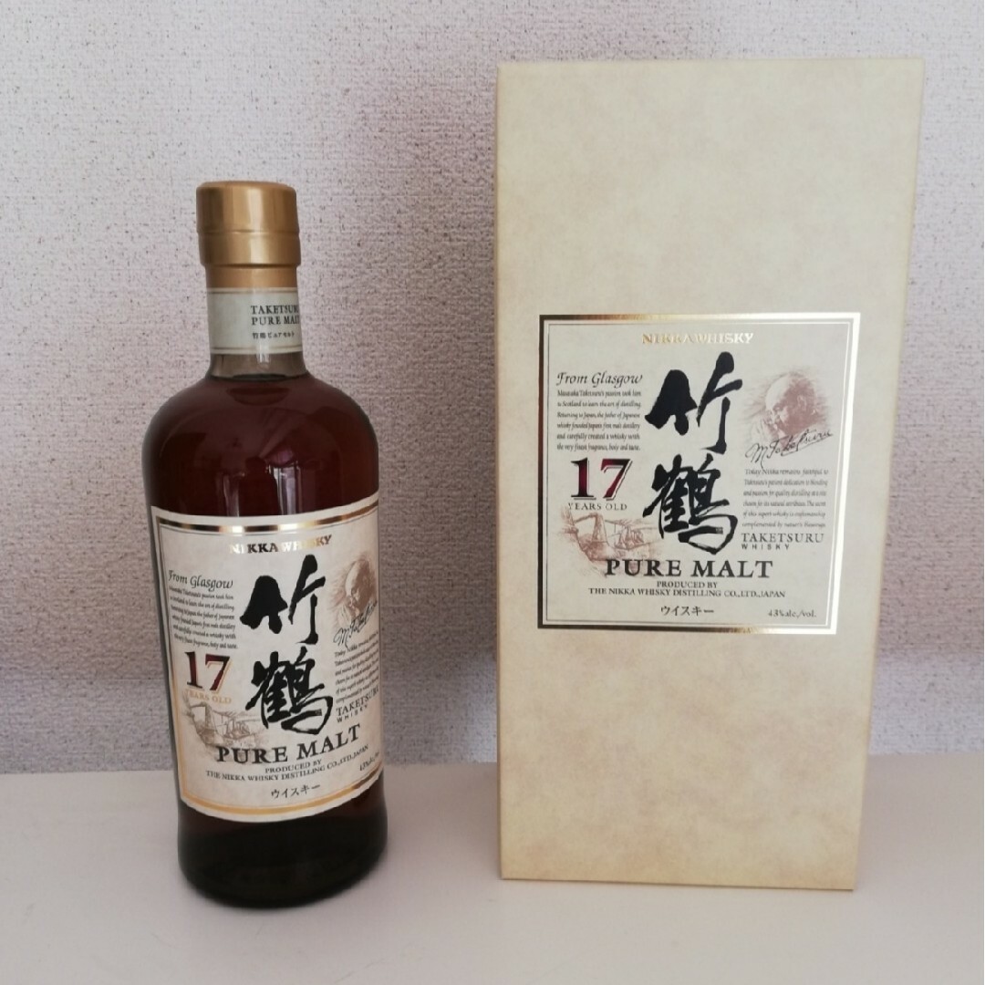 終売品】竹鶴 17年 700ml ピュアモルトウイスキー 箱付き ビンテージ