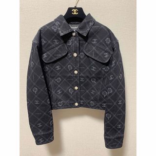 CHANEL - シャネル chanel デニム ジャケット 黒 ブラック23A 34の通販