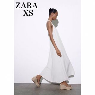 ザラ(ZARA)のZARA リネンブレンド ミディワンピース(ロングワンピース/マキシワンピース)