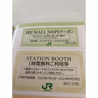 JRE MALL 500円クーポン、STATION BOOTH 1時間無料　(その他)