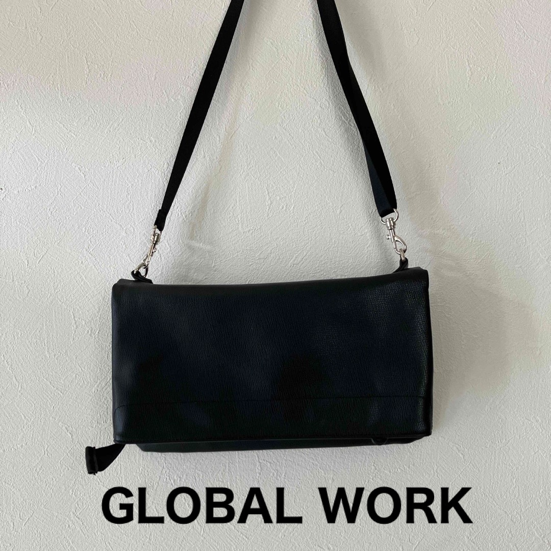 GLOBAL WORK(グローバルワーク)の送料込み！　美品　GLOBAL WORK クラッチ　ショルダー　2wayバッグ メンズのバッグ(セカンドバッグ/クラッチバッグ)の商品写真