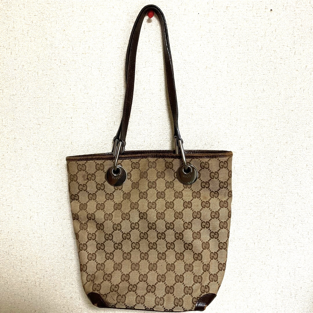 GUCCI バッグ グッチ トートバッグ バケツ型 GGキャンバス 肩かけ | フリマアプリ ラクマ