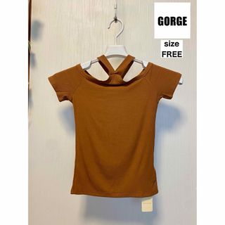 ゴージ(GORGE)の ◆ 未使用!!  GORGE (ゴージ) ホルダーネック リブ トップス (カットソー(半袖/袖なし))