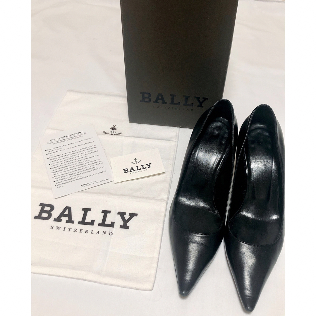 【美品】BALLY パンプス ブラック 7 レザー バリー 黒