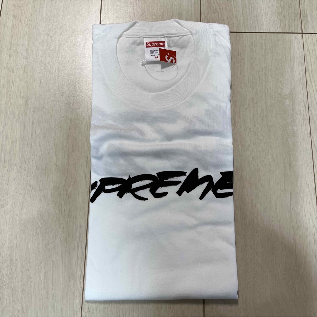 白M Supreme Futura Logo Tee Tシャツ