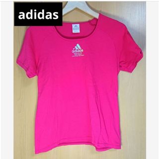 アディダス(adidas)のadidas レディース ワンポイント Tシャツ Lサイズ アディダス シャツ(Tシャツ/カットソー(半袖/袖なし))