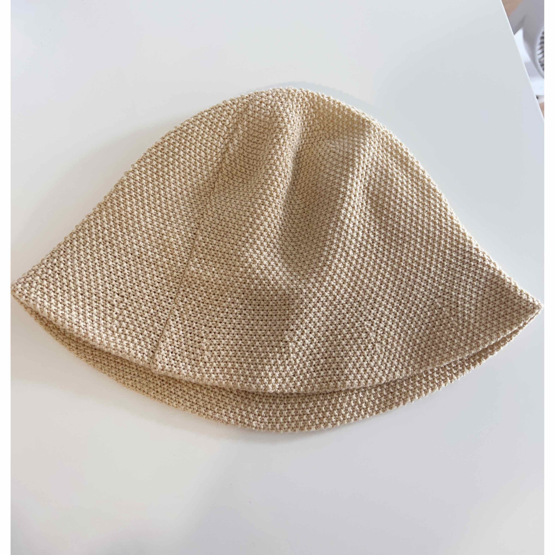 バケットハット シンプル 韓国風 帽子 ストローハット レディースの帽子(麦わら帽子/ストローハット)の商品写真