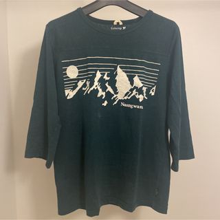 ゴーヘンプ Tシャツ 半袖 フロッキープリント Vネック ヘンプ アイボリー M