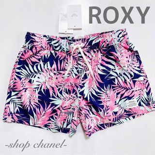 ロキシー(Roxy)の値下げ‼️ラスト1着！新品★ROXY ロキシー リーフ柄 ボードショーツ/M 紺(水着)