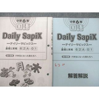 UQ25-084 SAPIX 小学6年 国語 デイリーサピックス 62A/62B 計75回分 ...