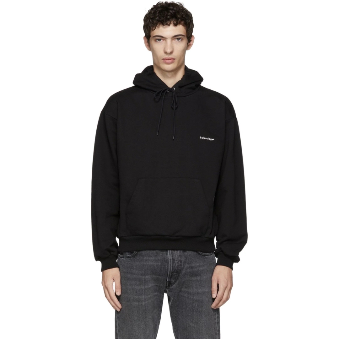 BALENCIAGA 】small logo hoodieスモールロゴパーカー - パーカー