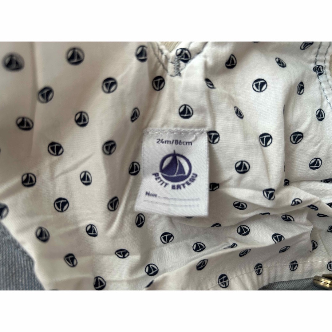 PETIT BATEAU(プチバトー)のbaby 90 デニムワンピース キッズ/ベビー/マタニティのキッズ服女の子用(90cm~)(ワンピース)の商品写真