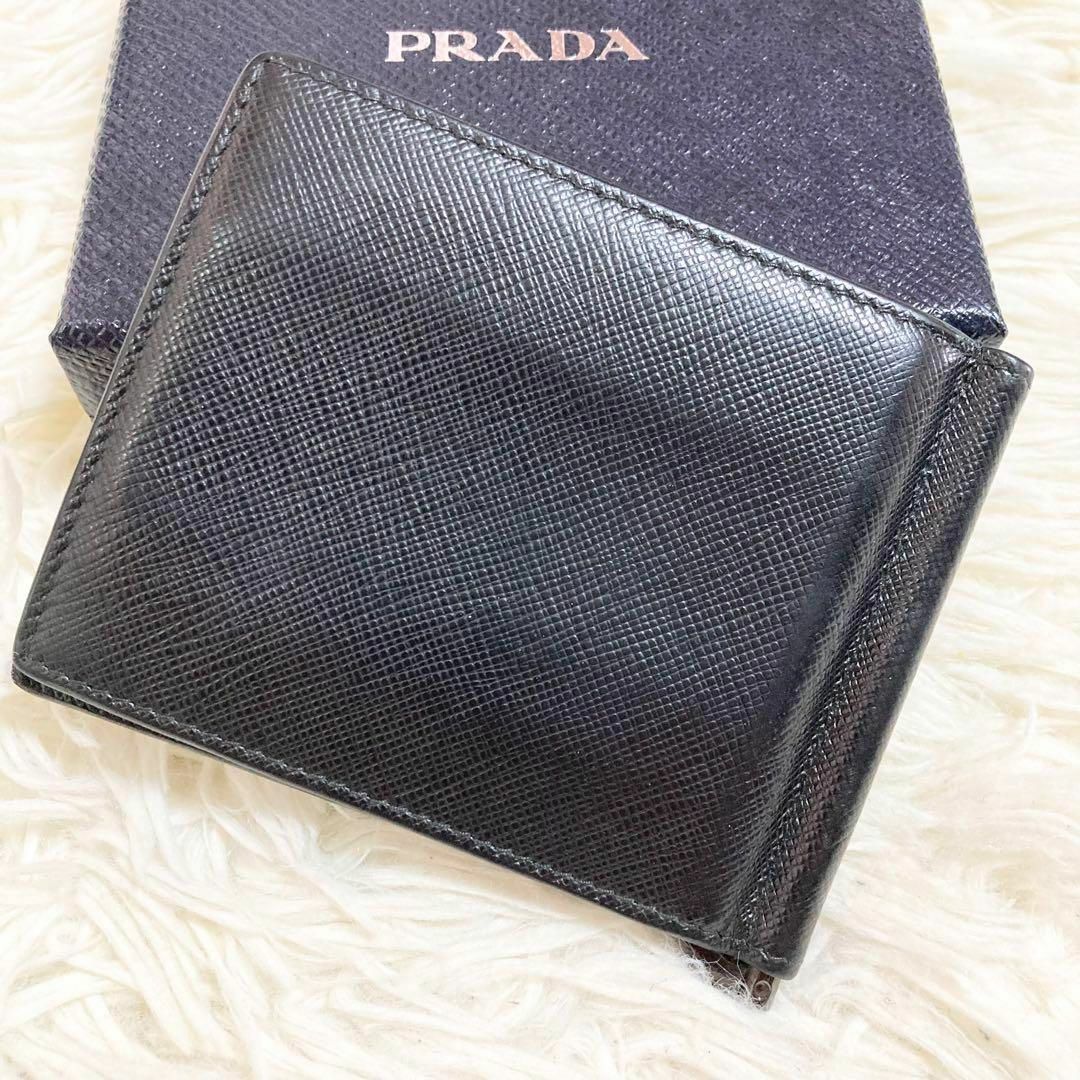 PRADA 札入れ マネークリップ サフィアーノレザー - マネークリップ