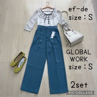GLOBAL WORK - きれいめ夏コーデ♡ドット柄シアーブラウス×夏色カラー