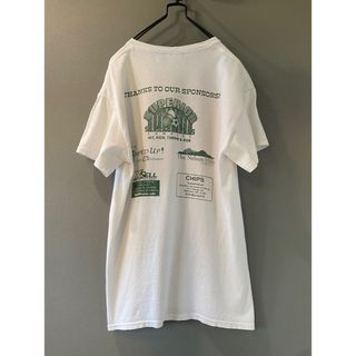 古着 ビンテージ 企業 ロゴ 鉛筆 イラスト 海賊 プリント 白 Tシャツ(Tシャツ/カットソー(半袖/袖なし))