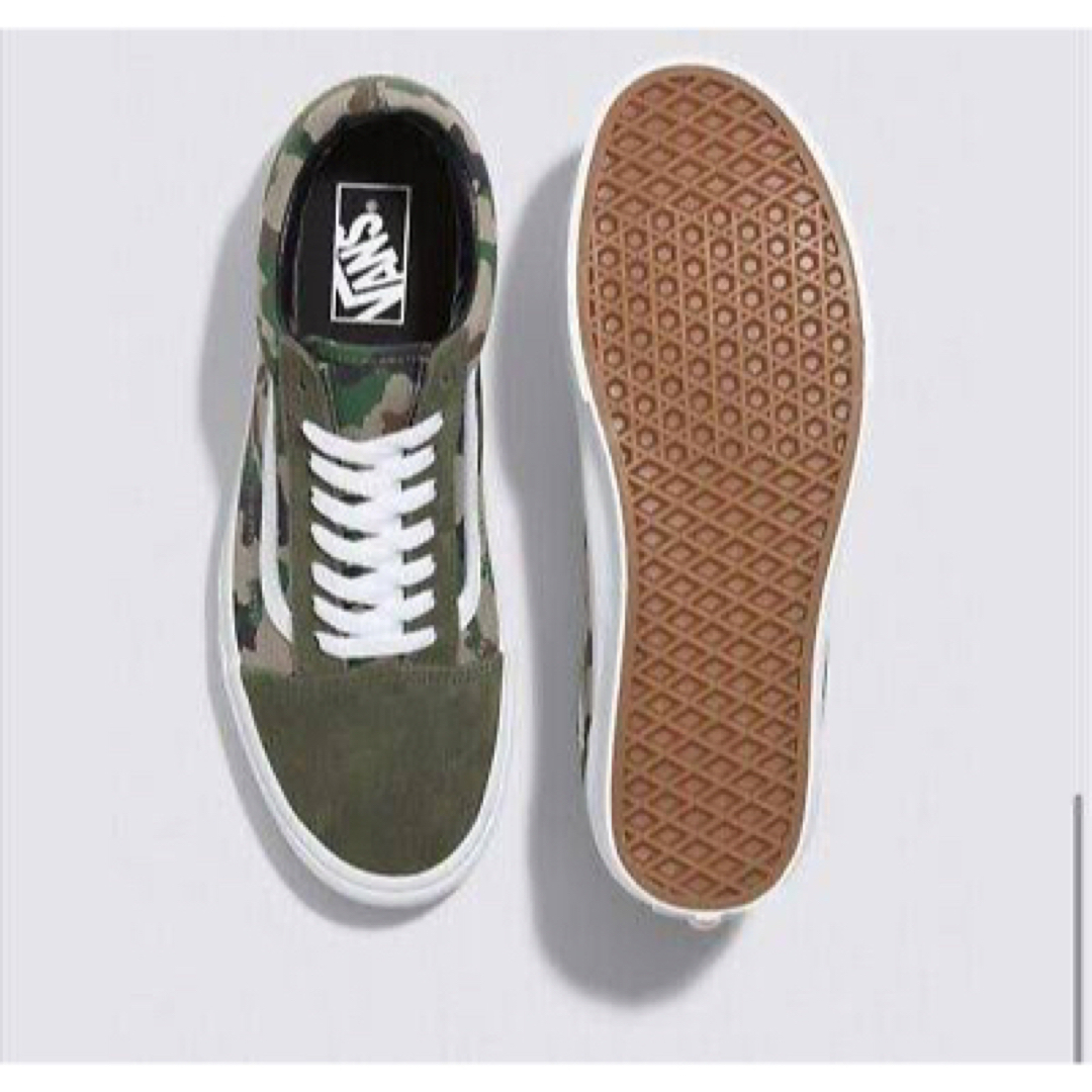 28cm【vans】US企画　迷彩×ホワイト　オールドスクール