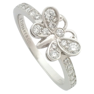 ティファニー(Tiffany & Co.)のティファニーリング・指輪 バタフライモチーフ ダイヤリング Pt950プラチナ シルバー銀 40802064081(リング(指輪))